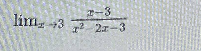 Solved Limx→3x 3x2 2x 3