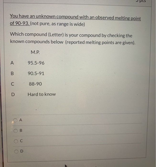 Solved PLS You have an unknown compound with an observed | Chegg.com
