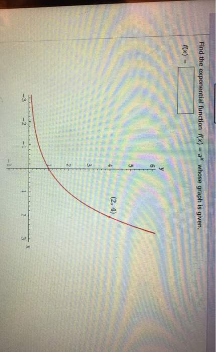 Solved Find the exponential function (x) = a* whose graph is | Chegg.com