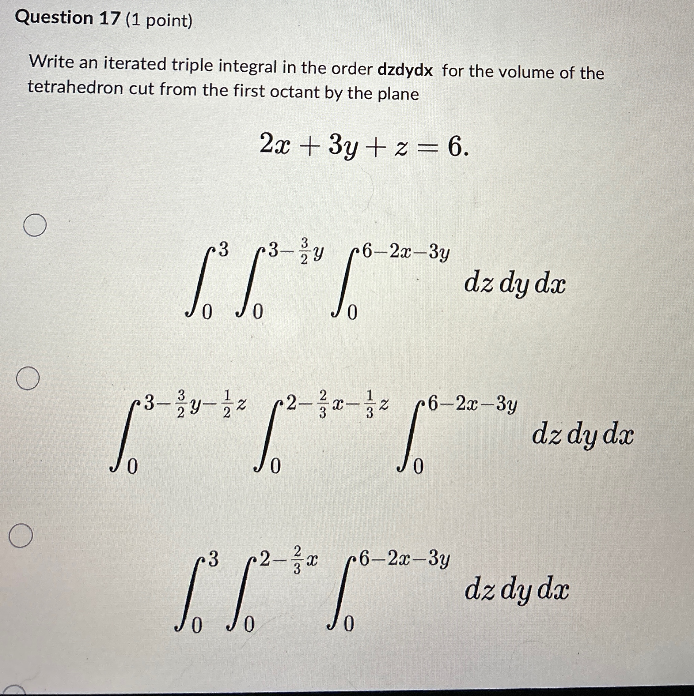 Solved Question 17 (1 ﻿point)Write an iterated triple | Chegg.com