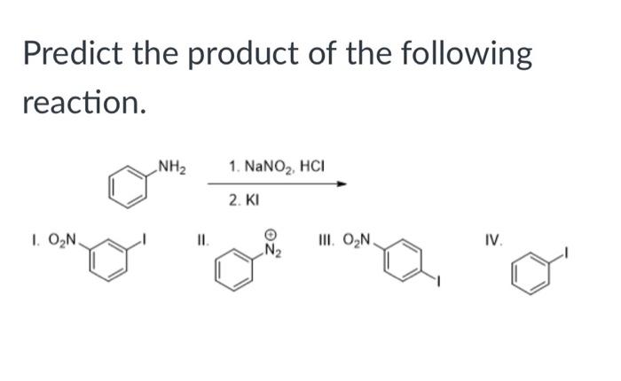 Solved Predict the product of the following reaction. NH2 1. | Chegg.com