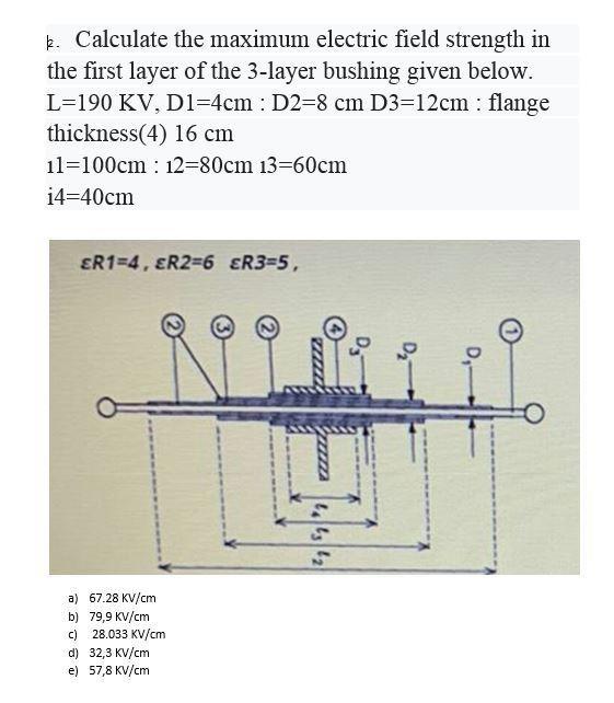 Solved k. Calculate the maximum electric field strength in | Chegg.com