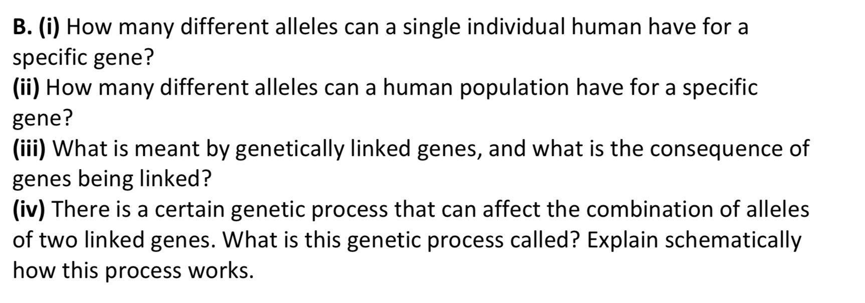 Solved What is meant by genetically linked genes, and what | Chegg.com