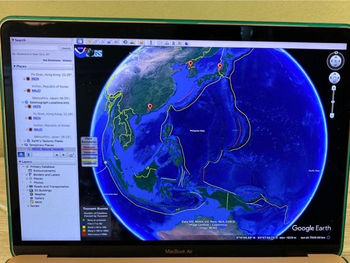 Solved 3. Download and run the Earth's Tectonic Plates.kmz