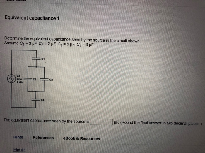 Solved Determine The Equivalent Capacitance Seen By The | Chegg.com