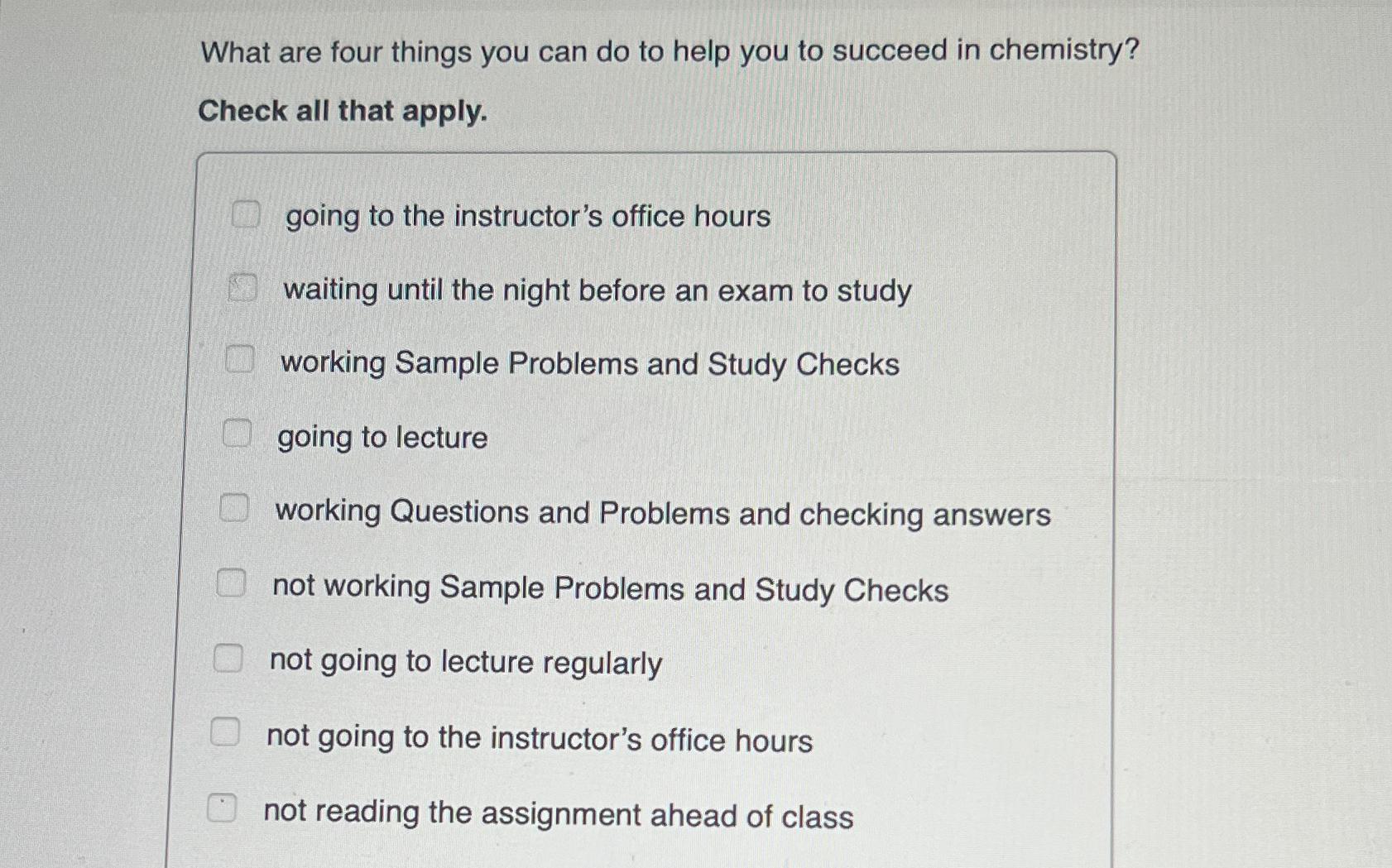 Solved What are four things you can do to help you to | Chegg.com