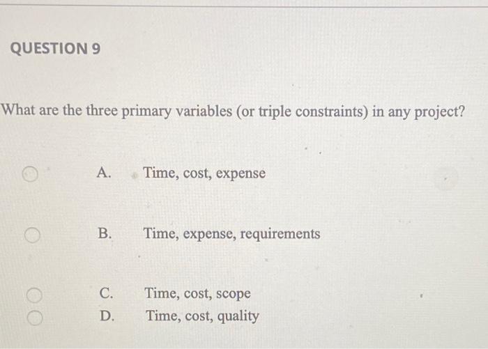 Solved QUESTIONS What are the three primary variables (or | Chegg.com