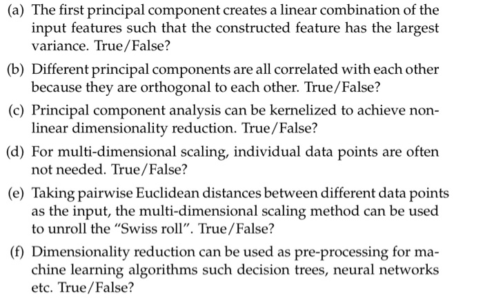 Solved (a) The First Principal Component Creates A Linear | Chegg.com