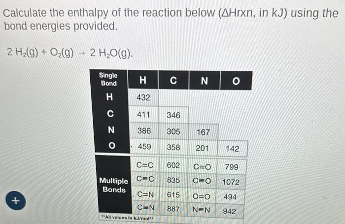 Solved Calculate the enthalpy of the reaction below ( ΔHrxn, | Chegg.com