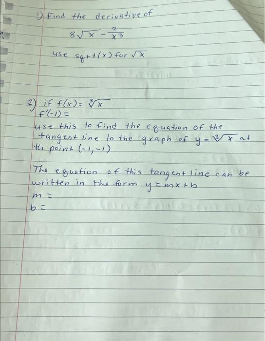 solved-1-find-the-derivative-of-8x-x32-use-sqrt-x-for-x-2-chegg