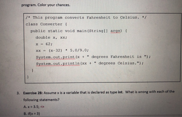 Solved It Task 2: Understanding Programming Instructions: | Chegg.com