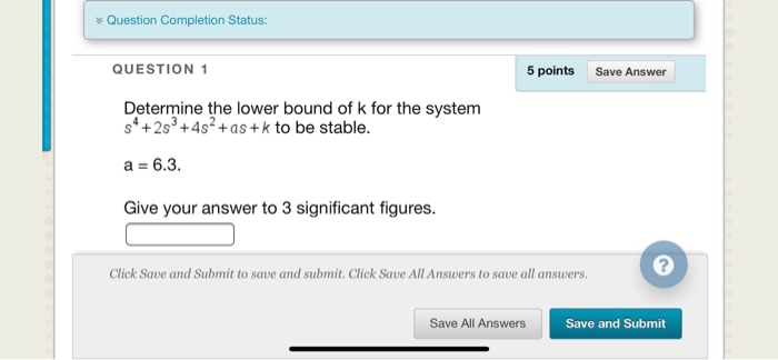 Solved Question Completion Status: QUESTION 1 5 points Save | Chegg.com
