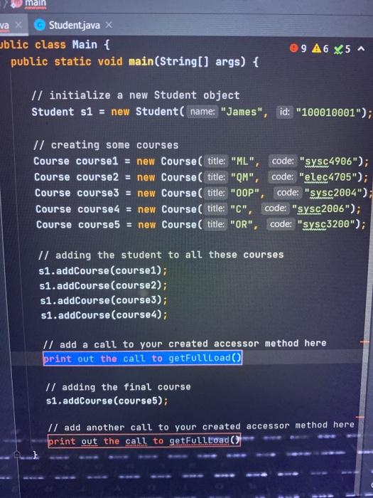 Solved main va Student.java ublic class Main { public static | Chegg.com