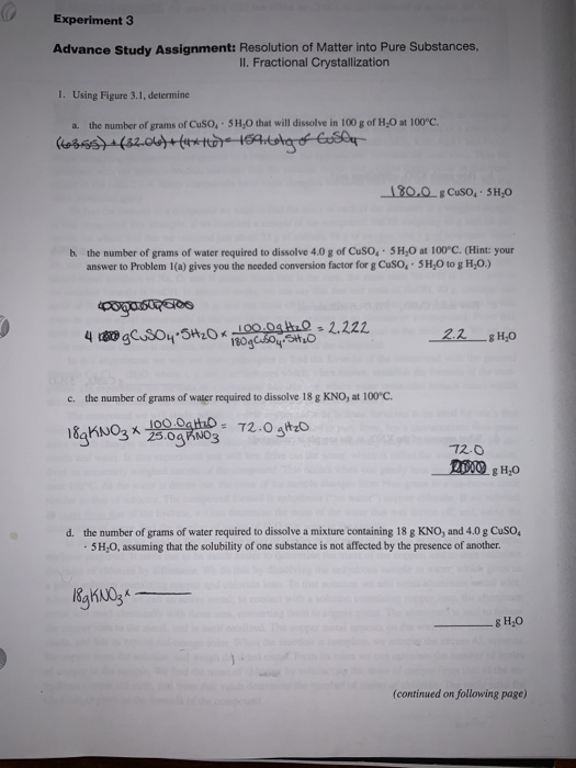 advance study assignment analysis of an unknown chloride