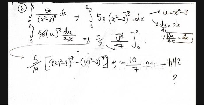Solved solve by u substitution , can someone explain step by | Chegg.com
