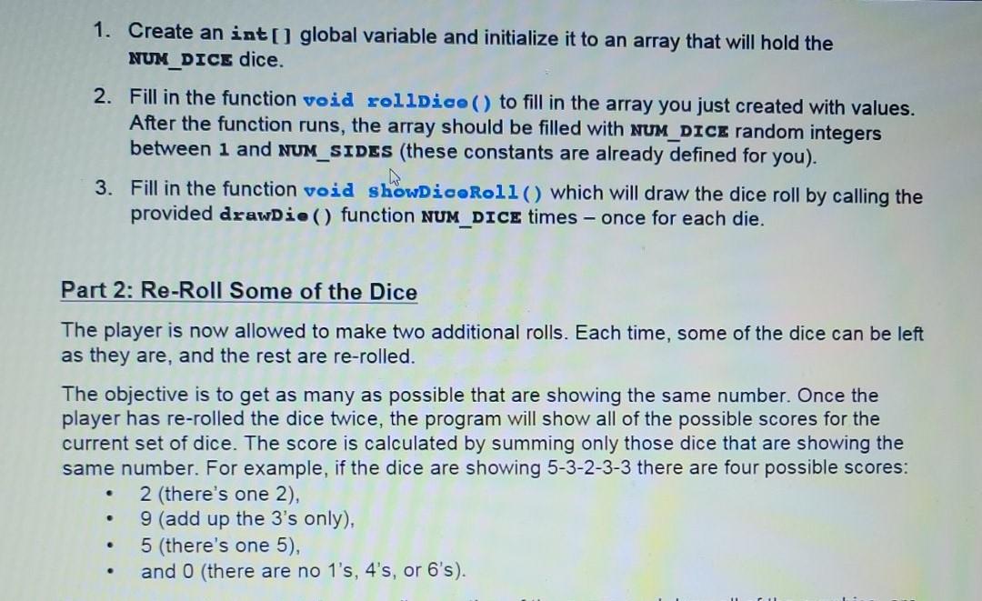 Solved help with programming using processing program and I | Chegg.com
