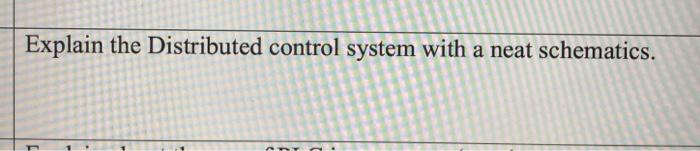 Solved Explain the Distributed control system with a neat | Chegg.com