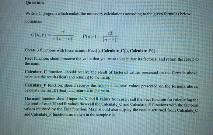 Solved Question Write A C Program Which Makes The Necess Chegg Com