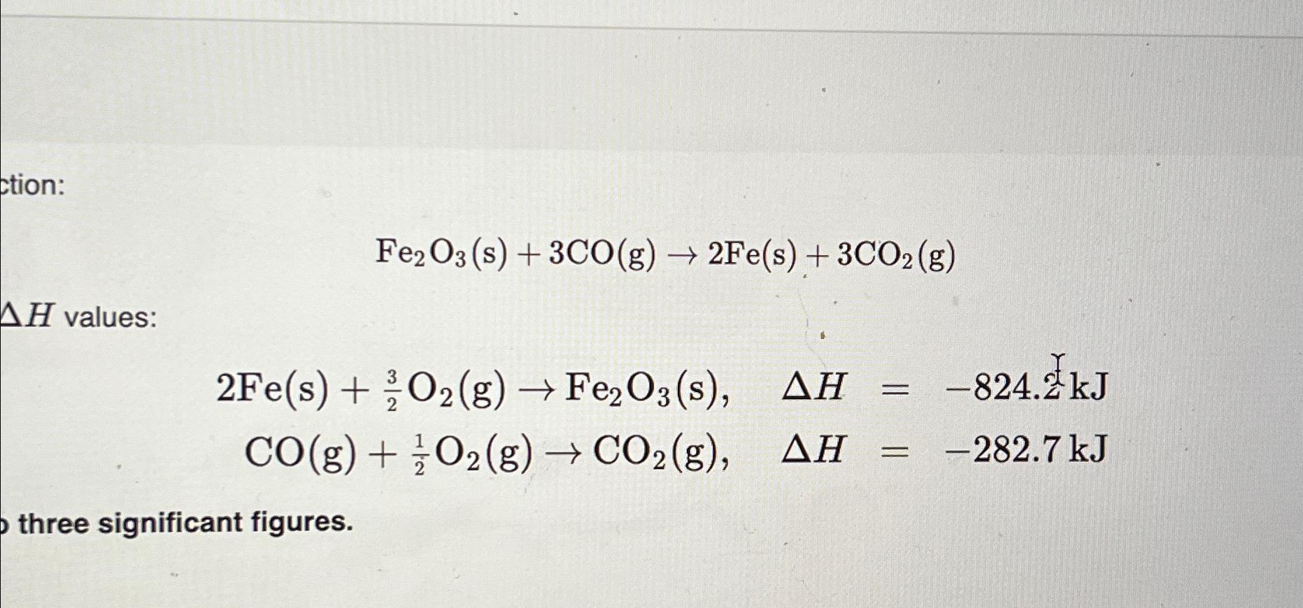 solved-an-important-reaction-that-takes-place-in-a-blast-furnace