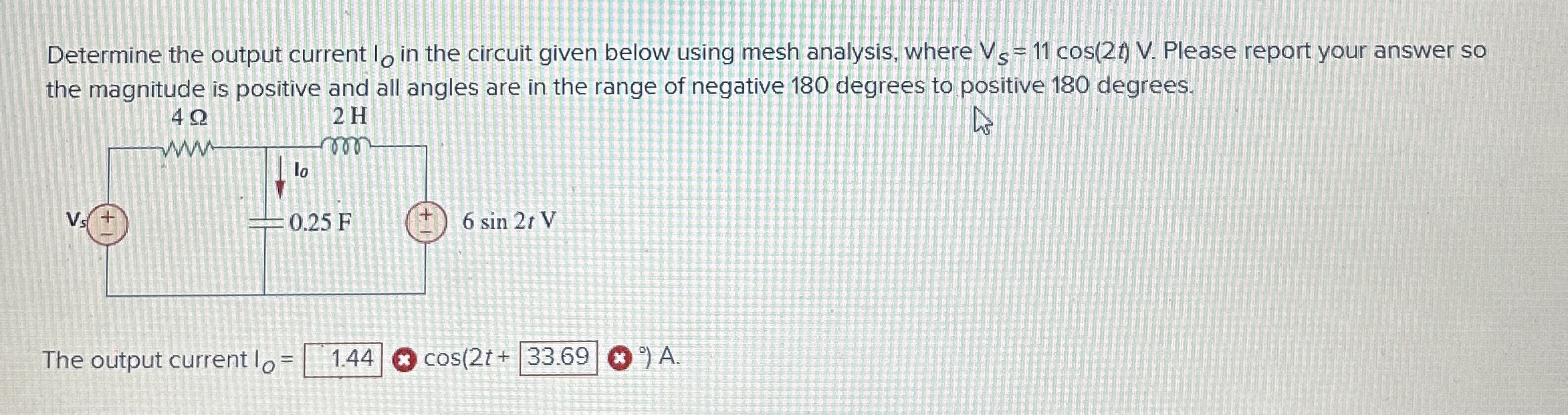 Solved Determine the output current IO ﻿in the circuit given | Chegg.com