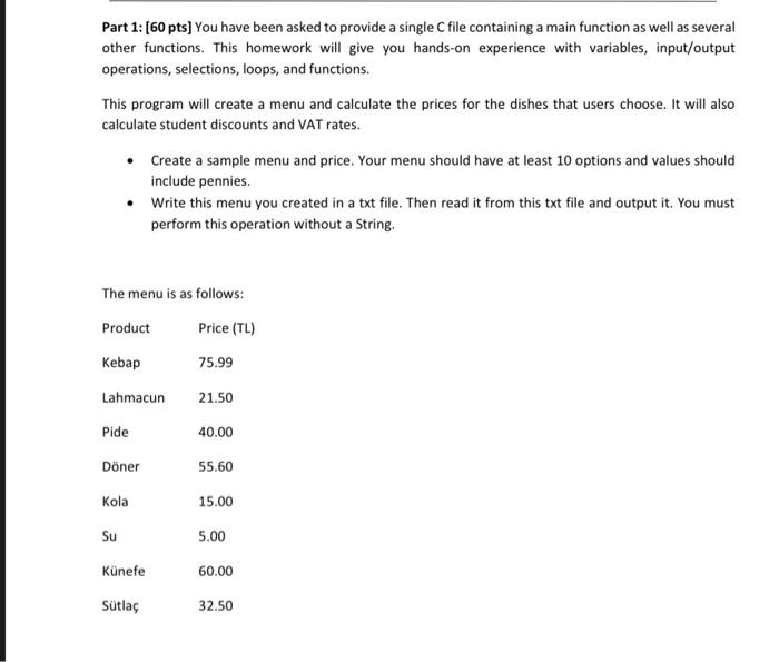 Solved Part 1: [60 pts] You have been asked to provide a | Chegg.com