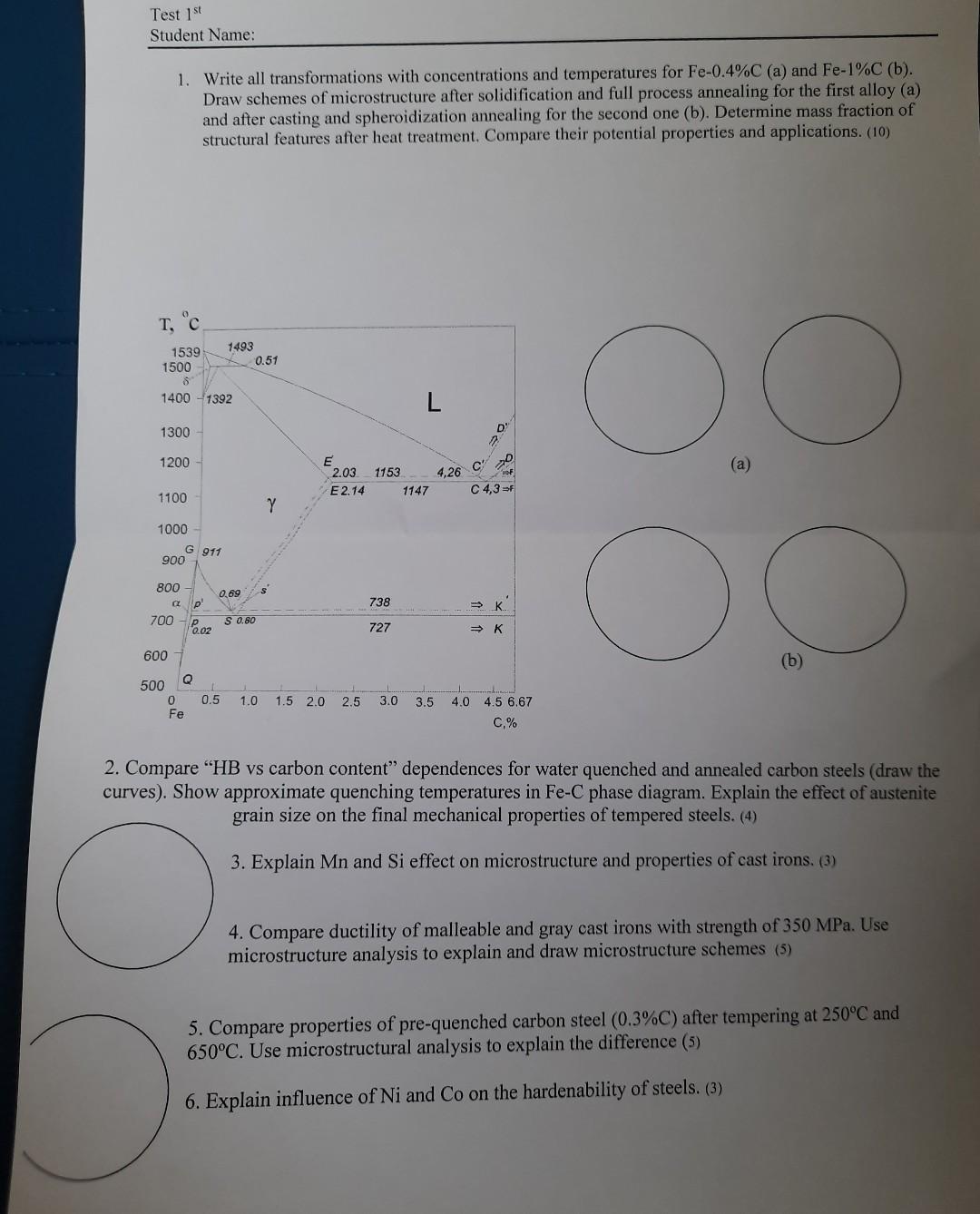 Solved material science these questions are on Phase | Chegg.com