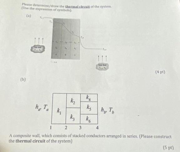 Solved Messe determine/draw the thermal circuit of the | Chegg.com