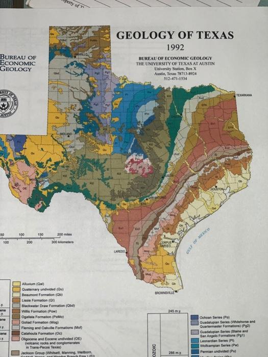 15. The figure above shows the geology of our local Chegg