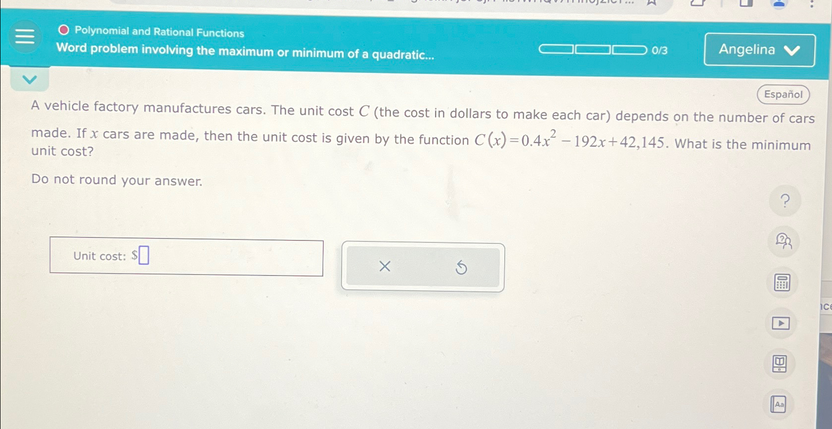 Solved Polynomial and Rational FunctionsWord problem | Chegg.com