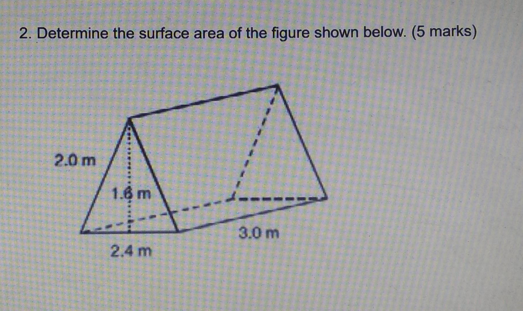 Solved 2. Determine The Surface Area Of The Figure Shown | Chegg.com