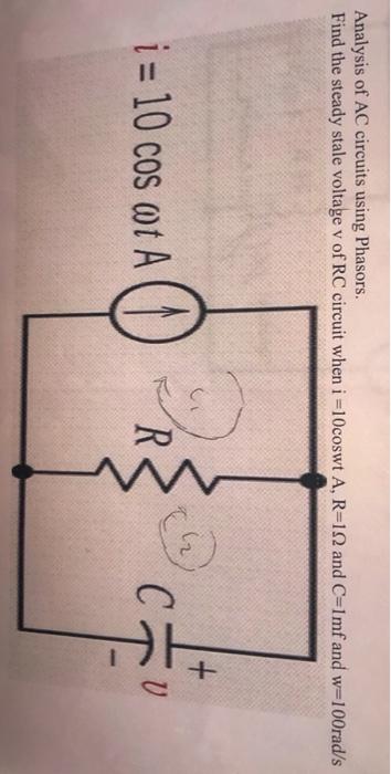 Solved Analysis Of Ac Circuits Using Phasors Find The 5689