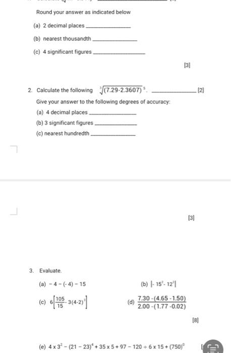 Solved 1. Calculate {41.7−0.911}53 Round your answer as | Chegg.com