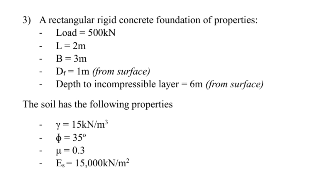 Solved A rectangular rigid concrete foundation of | Chegg.com