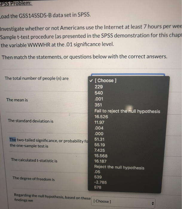 SPSS Problem: Load The GSS14SSDS-B Data Set In SPSS. | Chegg.com