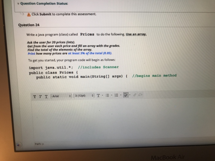 Solved Question Completion Status: > Click Submit to | Chegg.com