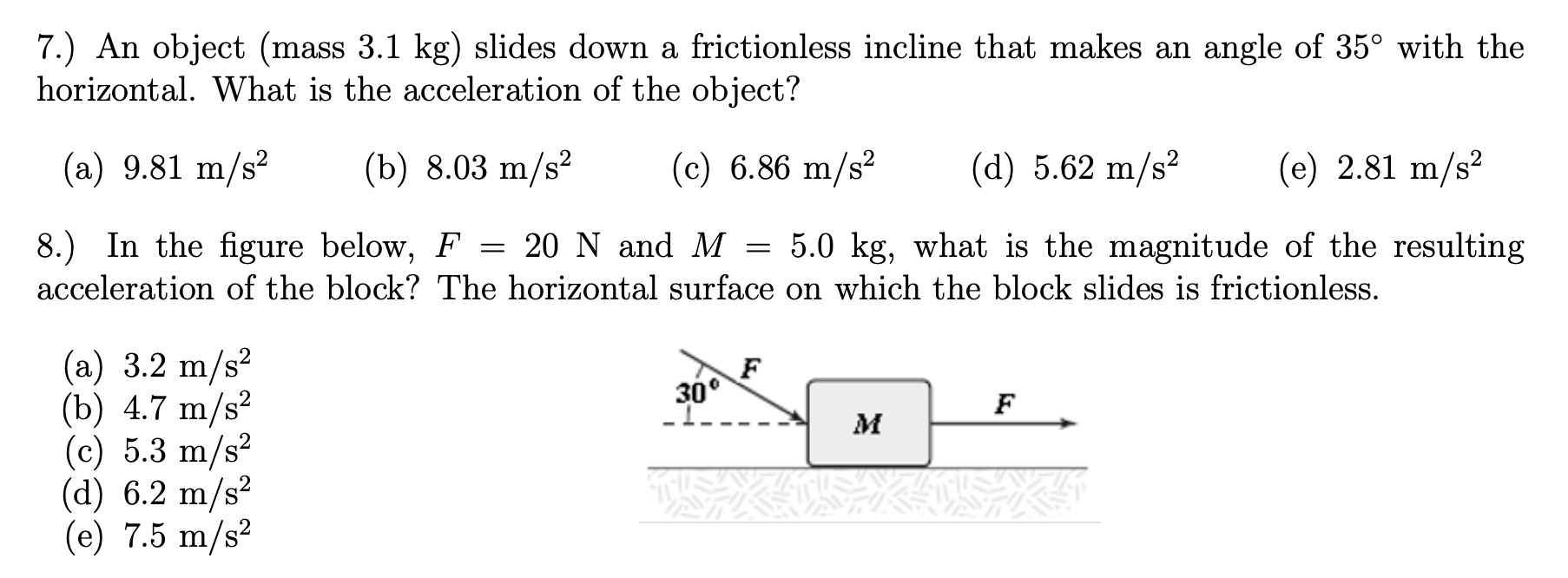 Solved 7.) ﻿An object (mass 3.1kg ) ﻿slides down a | Chegg.com