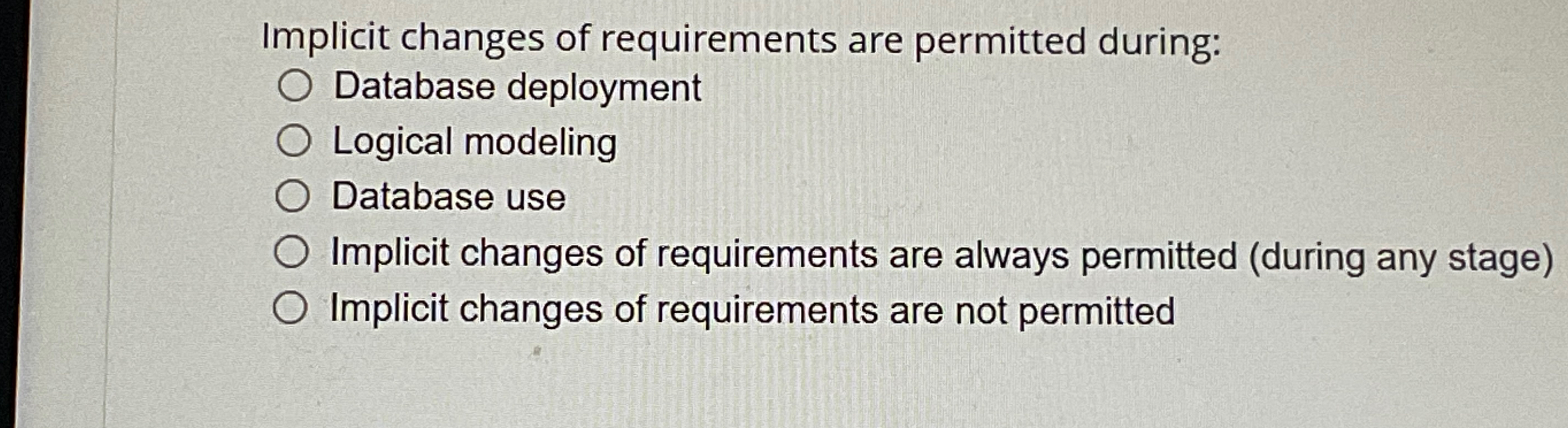Solved Implicit changes of requirements are permitted | Chegg.com