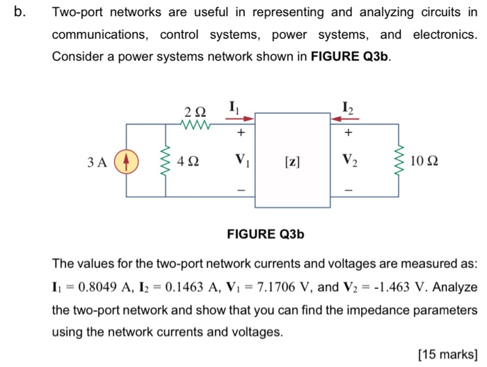 Solved B. Two-port Networks Are Useful In Representing And | Chegg.com