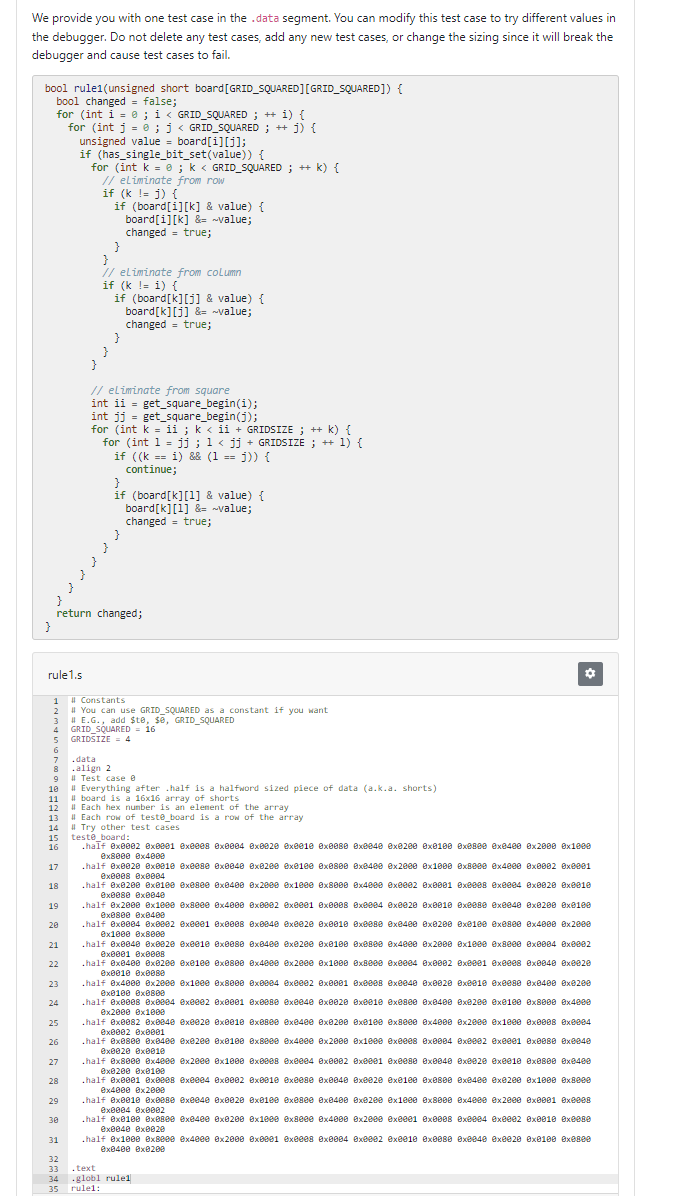 Solved We provide you with one test case in the .data | Chegg.com