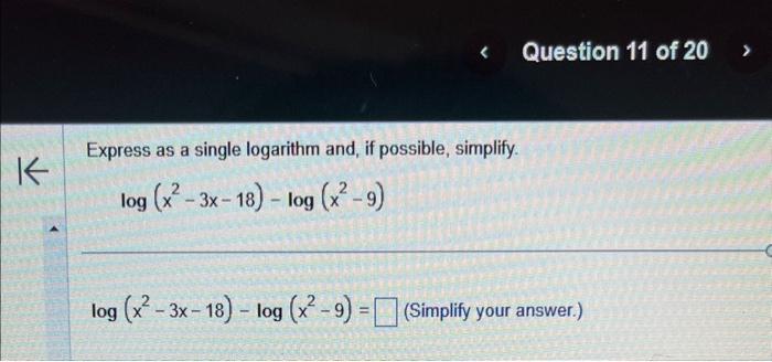 Solved Rewrite As Sums Or Differences Of Logarithms 9008