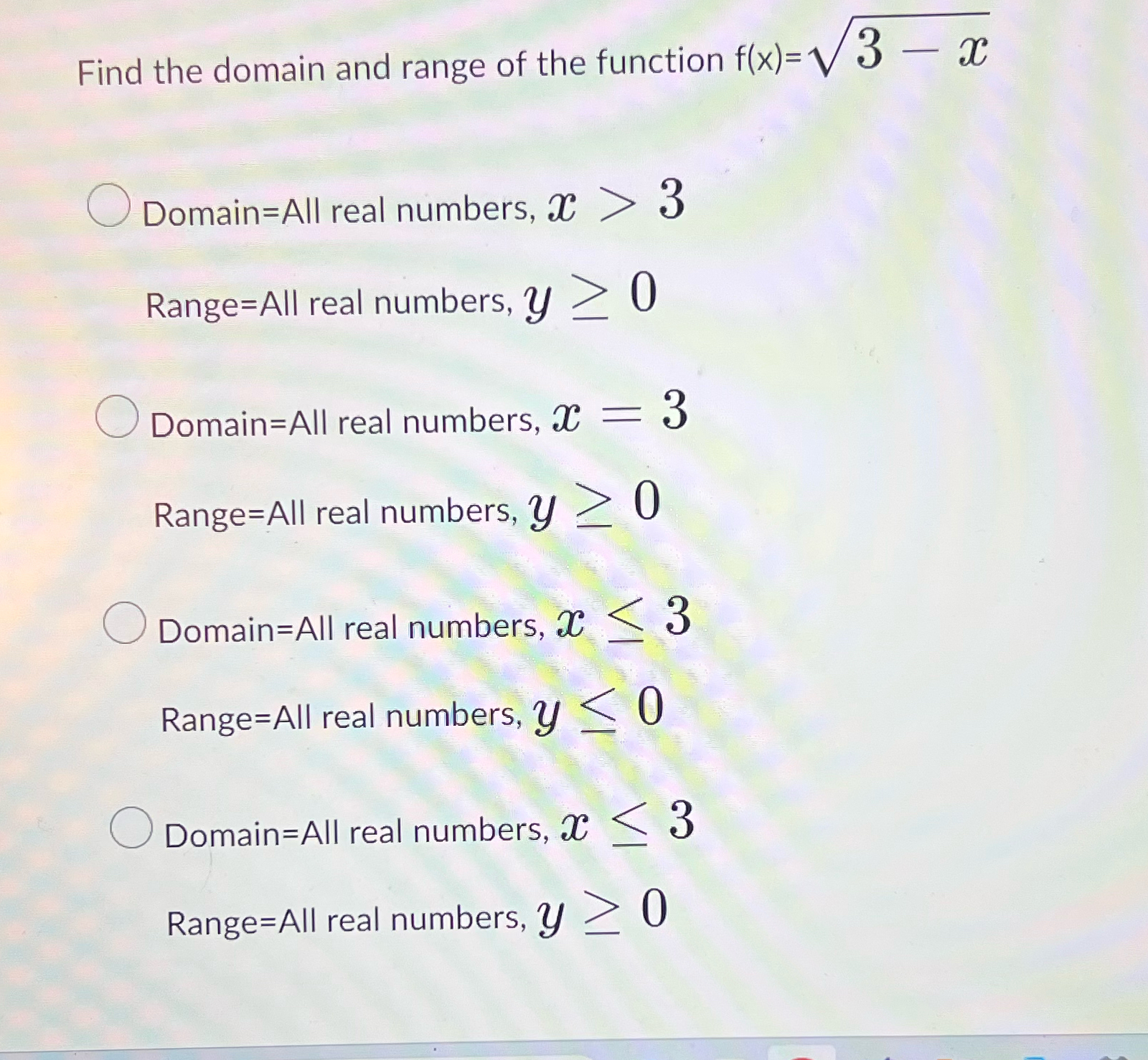 Solved Find the domain and range of the function