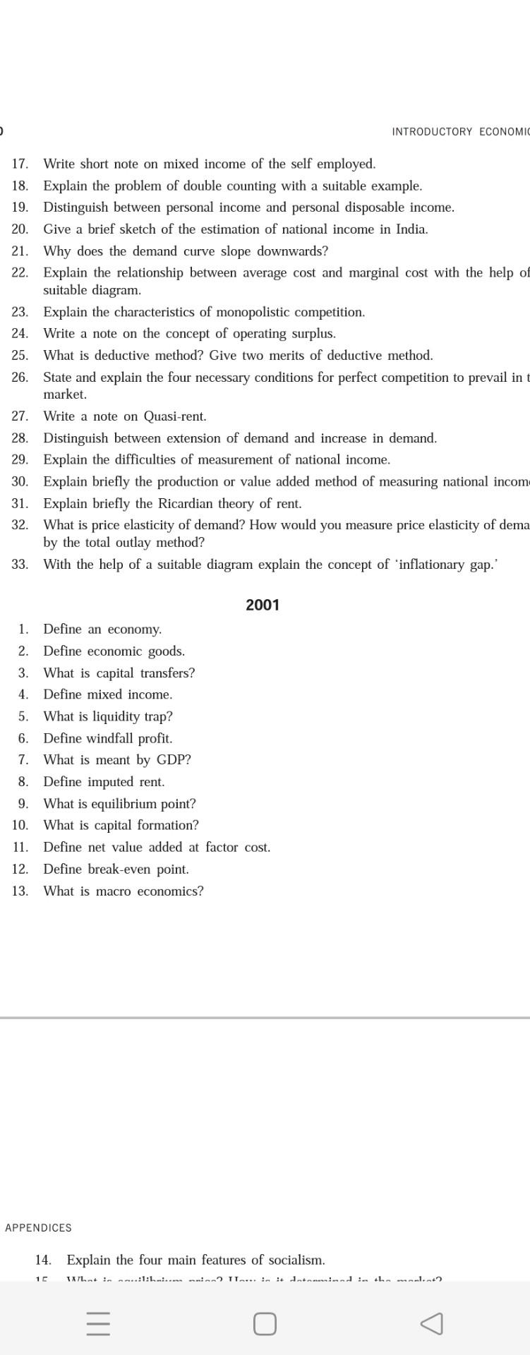 Solved INTRODUCTORY ECONOMI 17 Write Short Note On Mixed Chegg