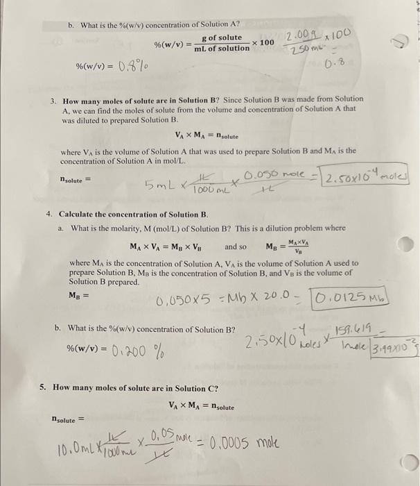 Solved Volume of Color Calculated Concentration Absorbance | Chegg.com