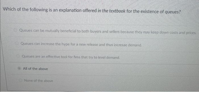 Solved Which of the following is an explanation offered in | Chegg.com