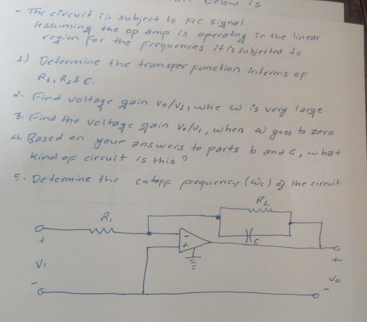 Solved Low Is The Circuit Is Subject To The Signal. 14 