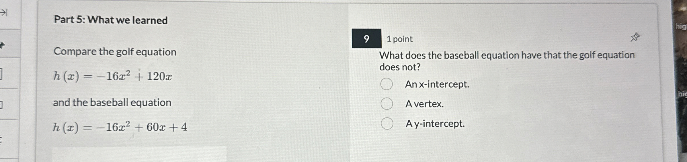 Solved Part 5: What we learnedCompare the golf | Chegg.com