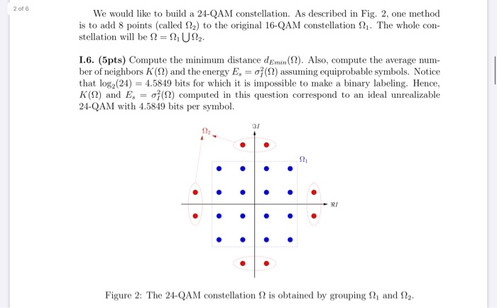 1 of 6 Part I Bi-dimensional and four-dimensional QAM | Chegg.com