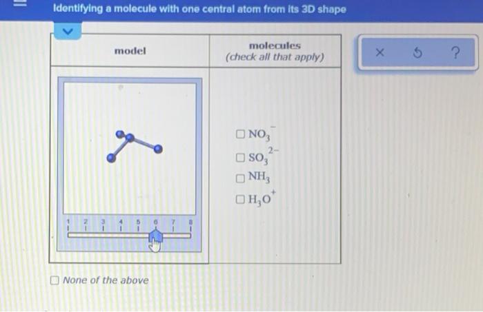 Solved Identifying a molecule with one central atom from its | Chegg.com