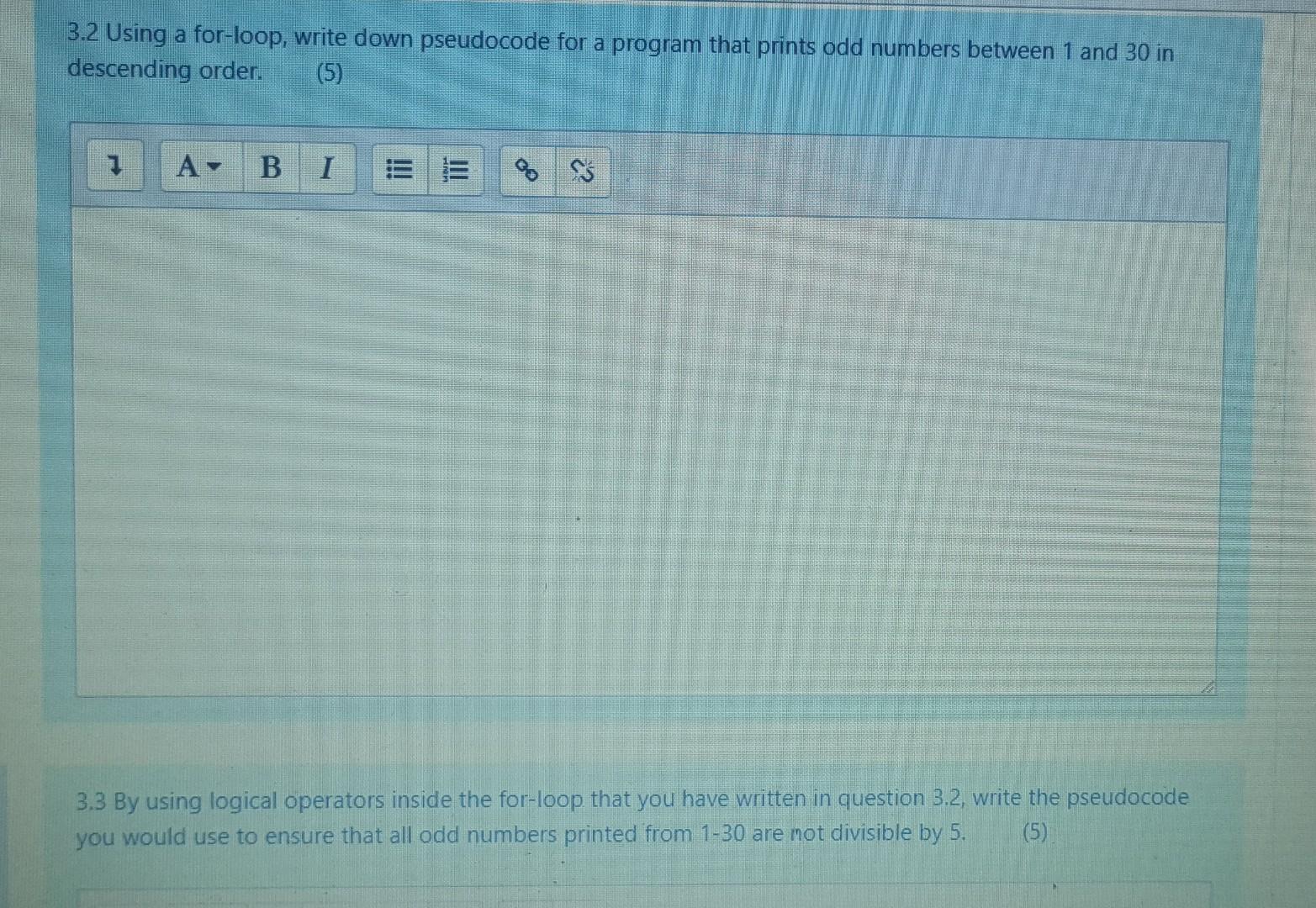 Solved 3.2 Using a for-loop, write down pseudocode for a | Chegg.com