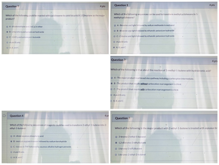 Solved Question 5 4 pts Question 1 4 pts Which of the | Chegg.com